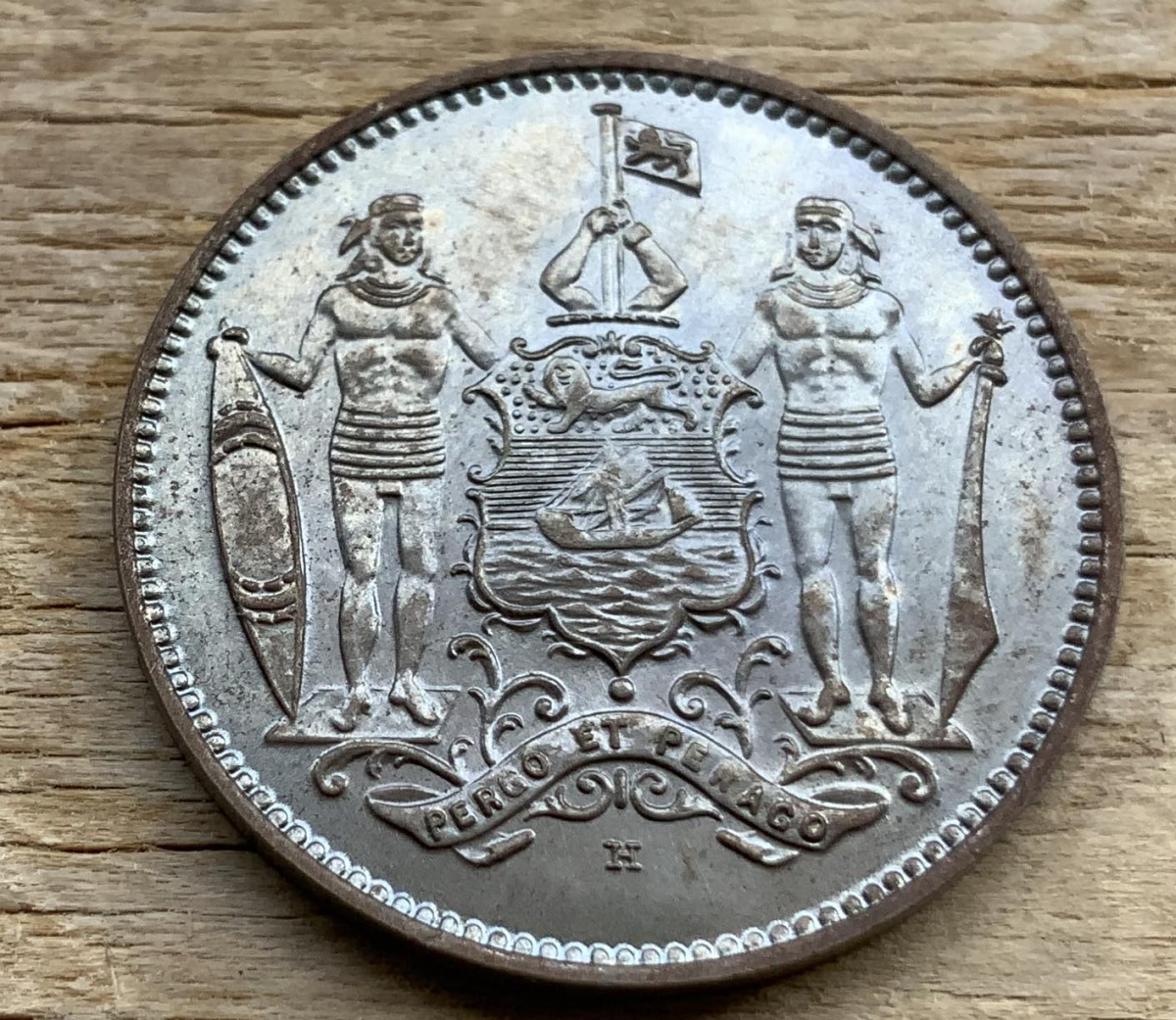 1938 North Borneo 1 cent coin almost UNC C316
